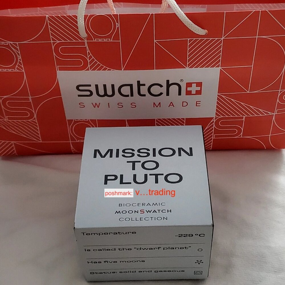 NEW Omega x Swatch Mission To Pluto MoonSwatch Bioceramic Speedmaster - SO33M101